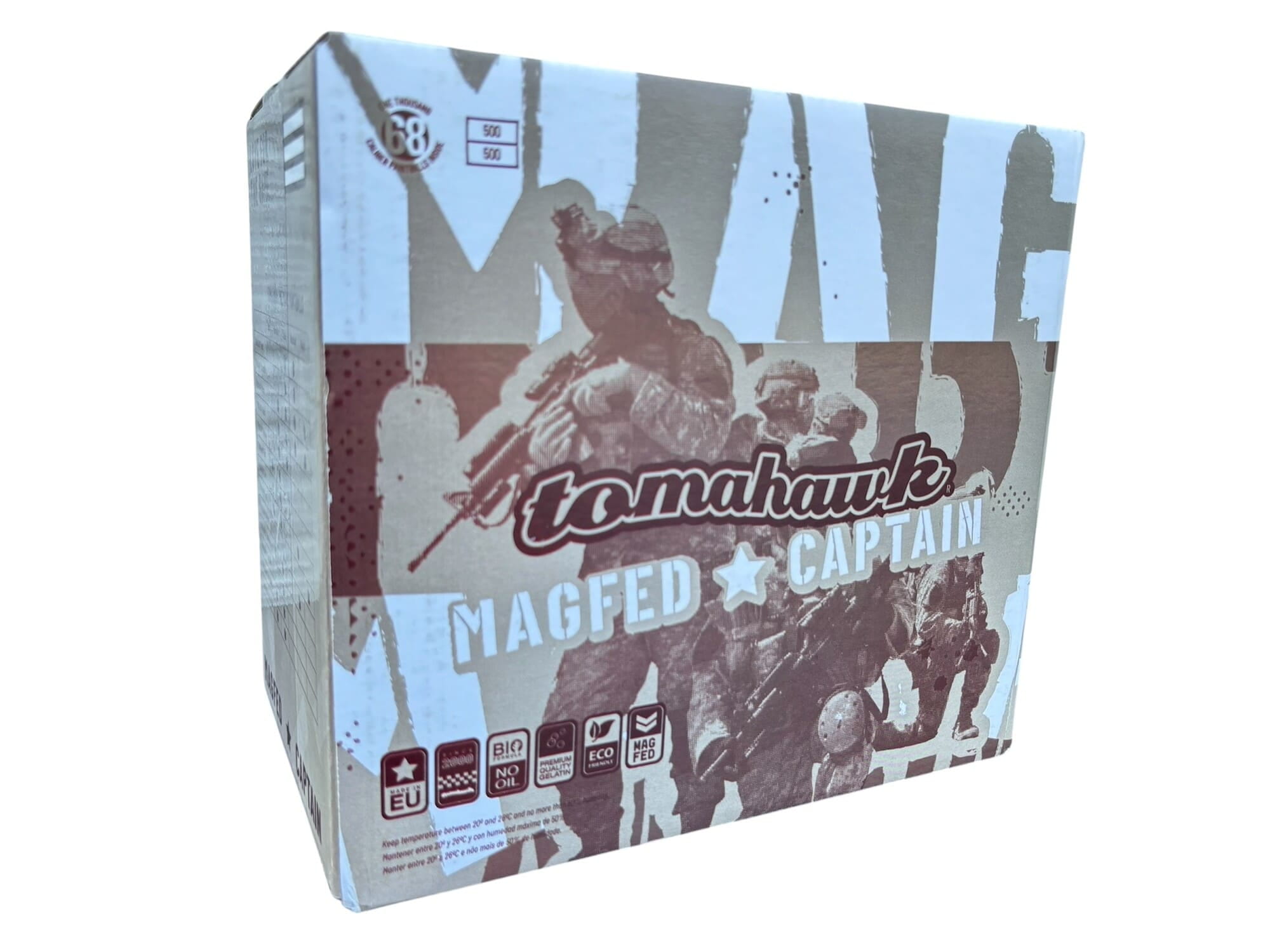 Tomahawk MagFed Captain Paintballs .68 Kaliber 500 Stueck