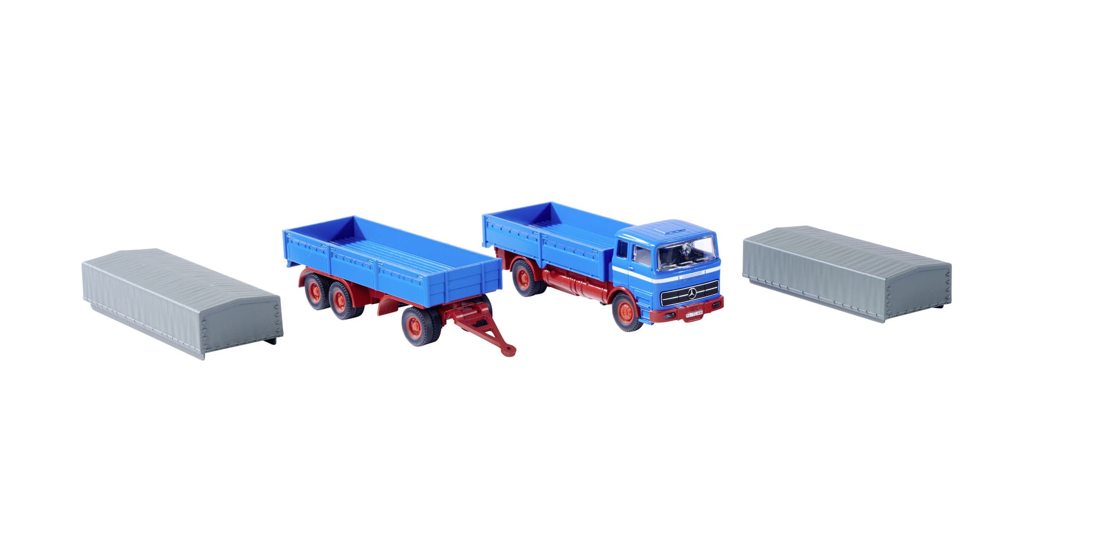 Carson MB 1620 Plane 1_87 RTR blau Carson MB 1620 Plane mit Anhaenger 1_87 RTR blau fuer H0-Eisenbahnanlagen