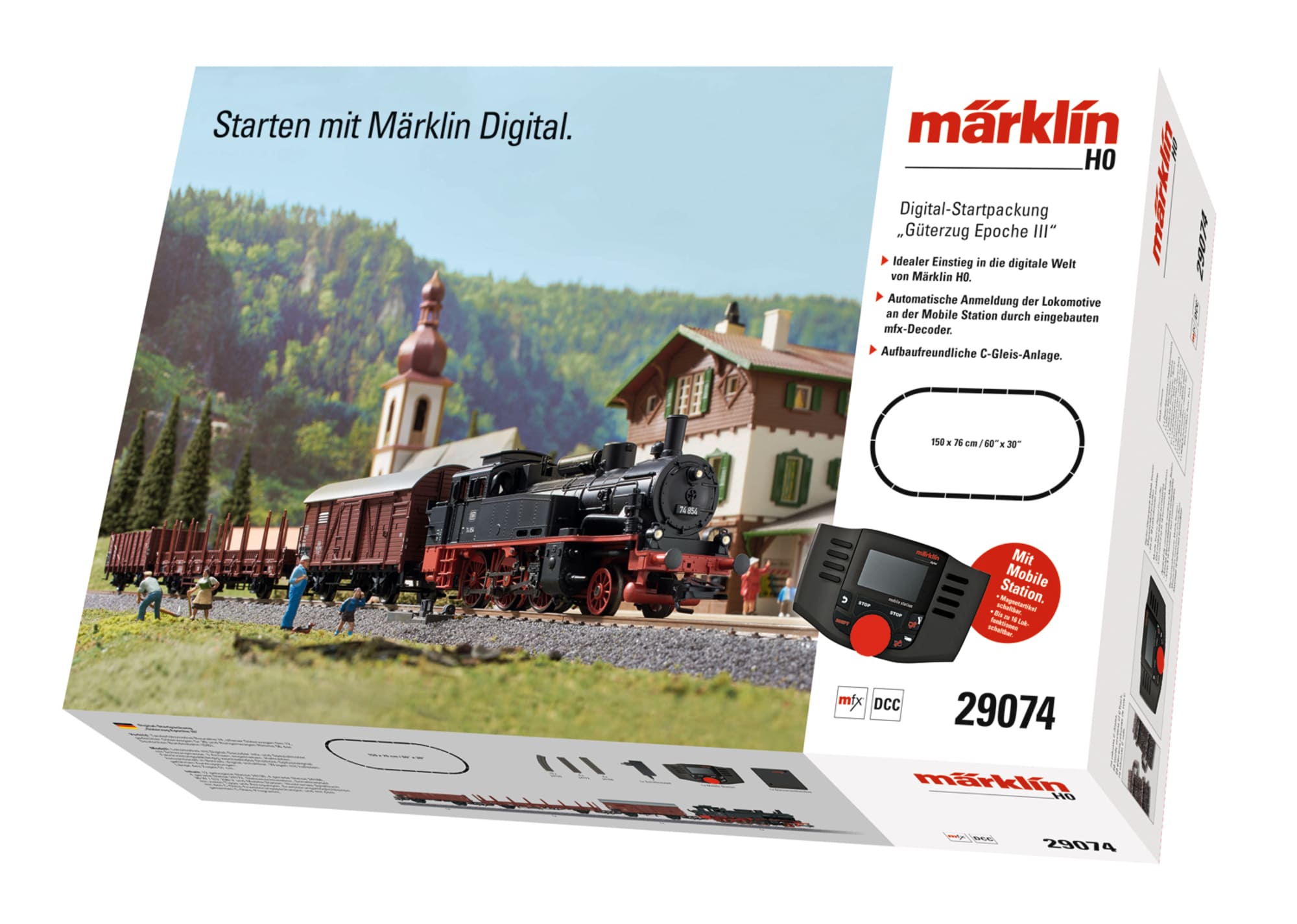 Maerklin 29074 Digital Startpackung Gueterzug Epoche III