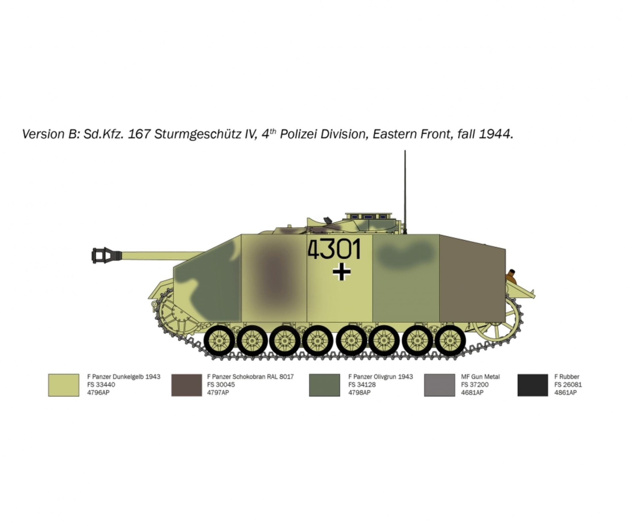 Italeri 1_35 Dt_ Sd_Kfz.167 Sturmgeschuetz IV Plastik Modellbausatz - RC-Zubehoer