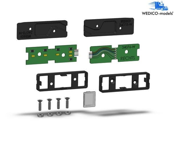 Wedico Nachruest-Set 4-Kammer LED-Rueckleuchten - RC-Zubehoer