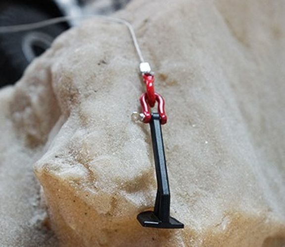 Thicon 1:10 Ankerhaken für Seilwinde Metall schwarz mit Schäkel