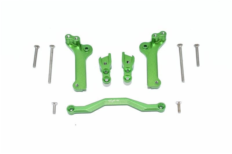 GPM Alu Stoßdämpferbefestigung hinten grün für Traxxas MAXX
