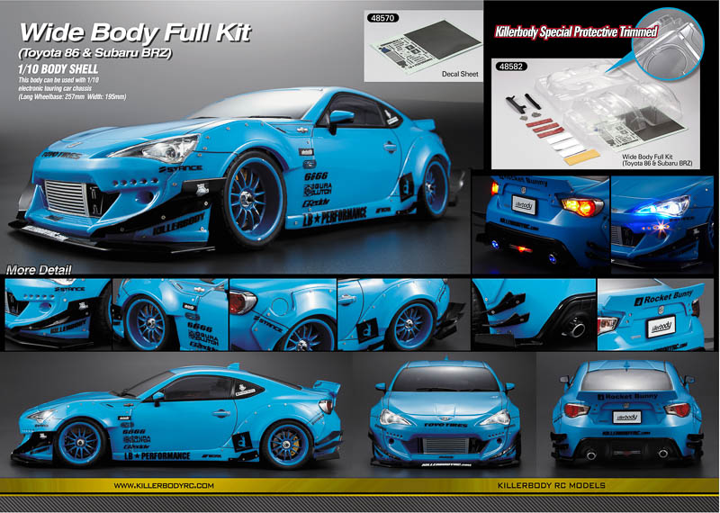 Killerbody Wide Body Full Kit Nr 1 fuer Toyota 86 - Subaru BRZ - RC-Zubehoer
