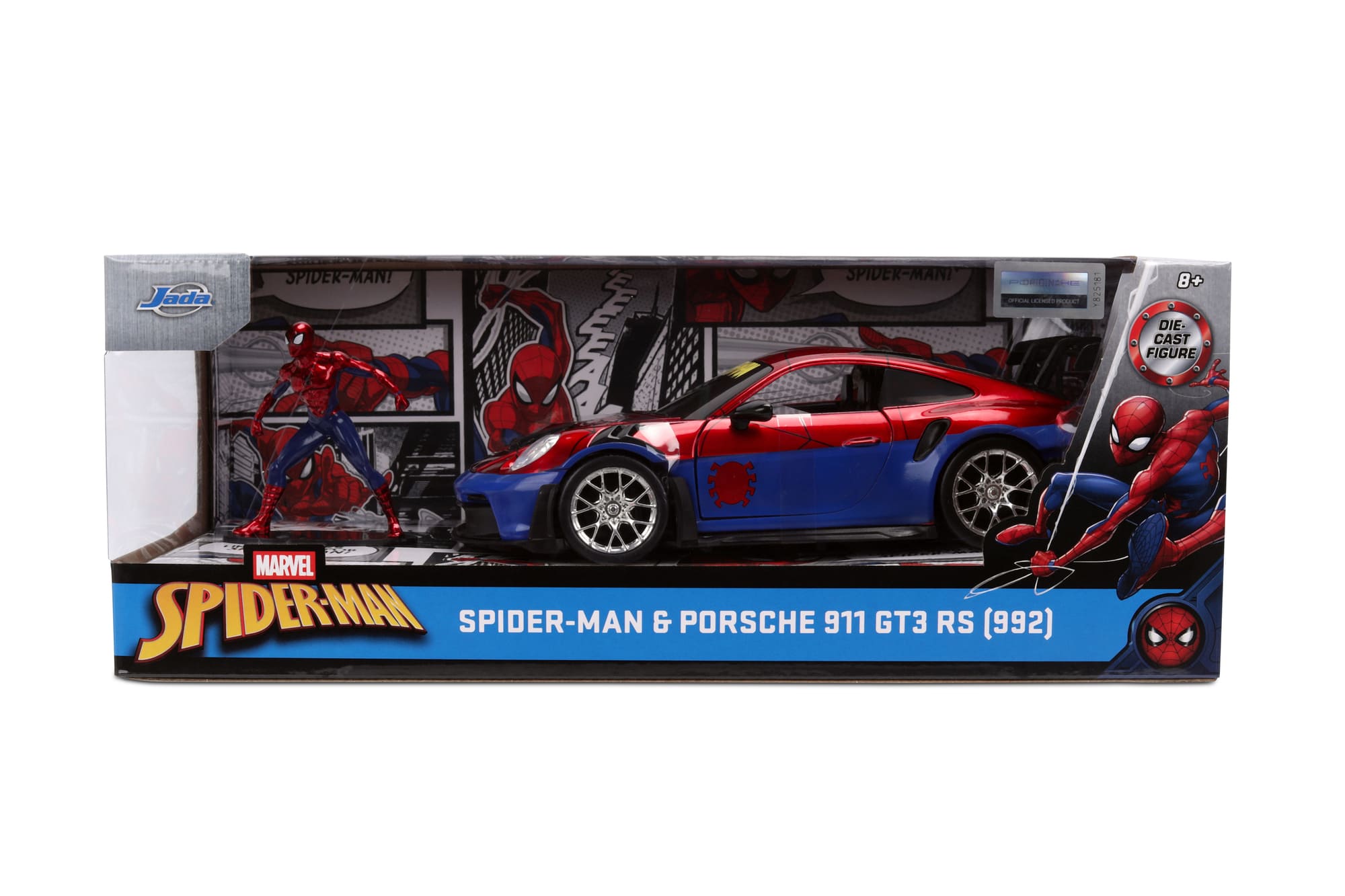 Jada Toys Marvel Spider-Man Porsche 911 GT3 RS 992 1_24 mit Figur