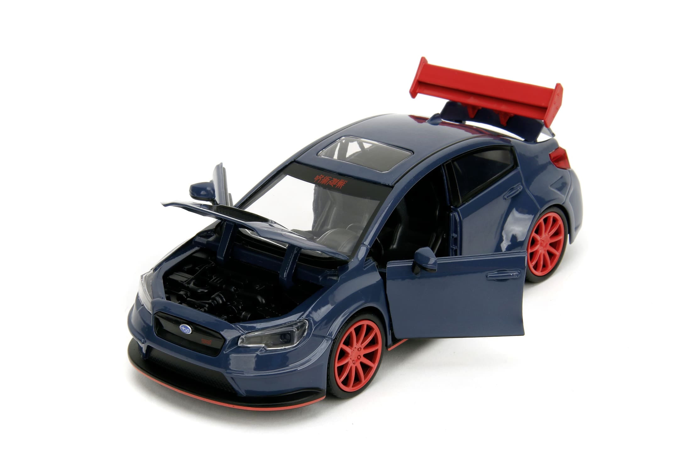 Jada Jujutsu Kaisen 2016 Subaru WRX STI 1_24 Modellauto mit Freilauf und Oeffnungsteilen