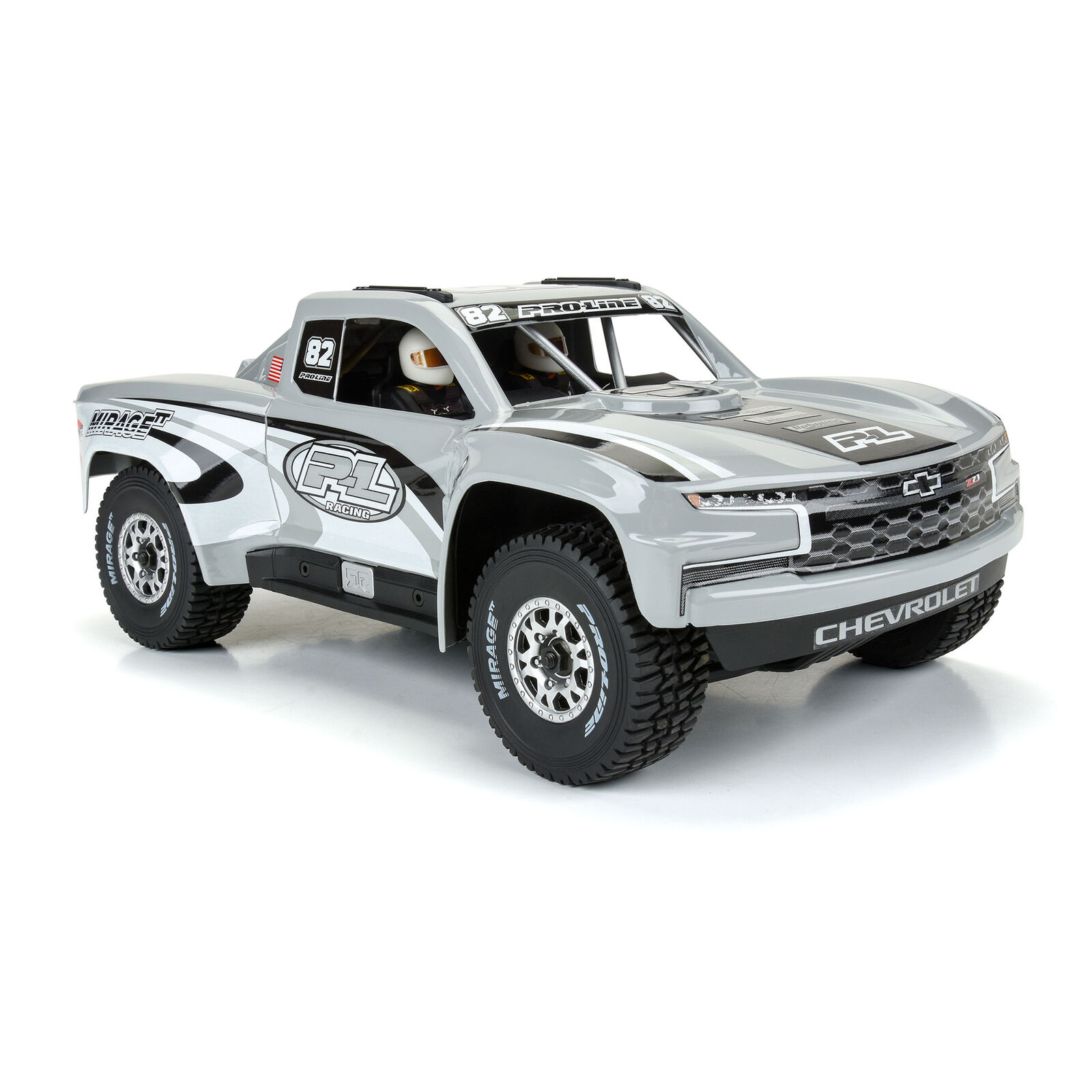 Proline 1_16 Pre-Cut 2019 Chevy Trophy Truck Tough-Color Grau Karosserie_ GROM - RC-Zubehoer