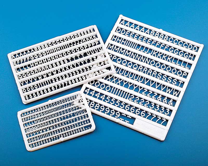 Krick PABT-2 Buchstaben_Zahlen  Kunststoff  2 mm hoch - RC-Zubehoer