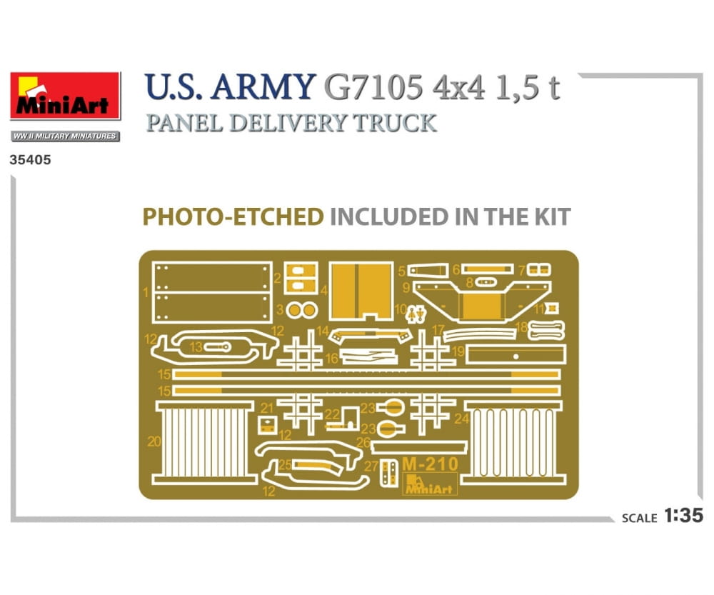 Plastikmodellbau von Miniart 1-35 us 4x4 g7105 1 5to lieferwagen
