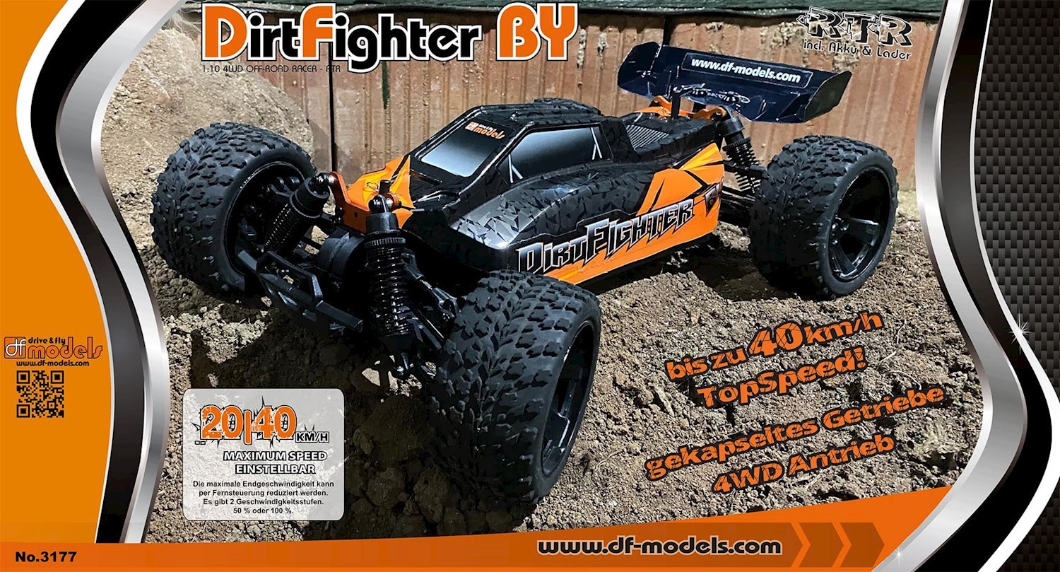 DF Models RC Buggy DirtFighter BY RTR 4WD 1:10 RTR