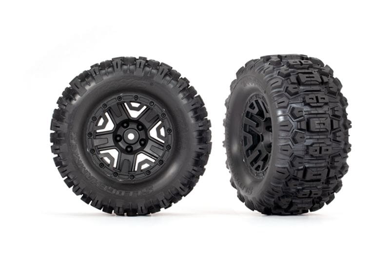 Traxxas Sledgehammer-Reifen auf Felge schwarz 2.8  TSM rated - RC-Zubehoer