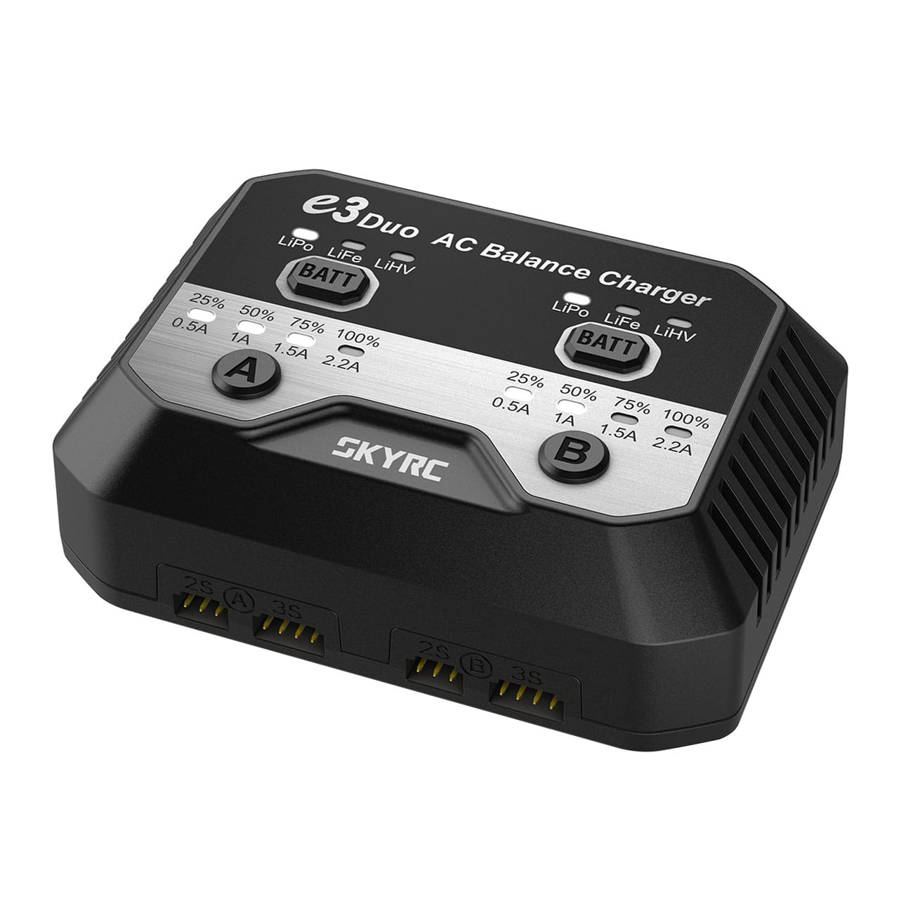 SkyRC e3 Duo AC LiPo 2-3s 2.2A 2 Kanal