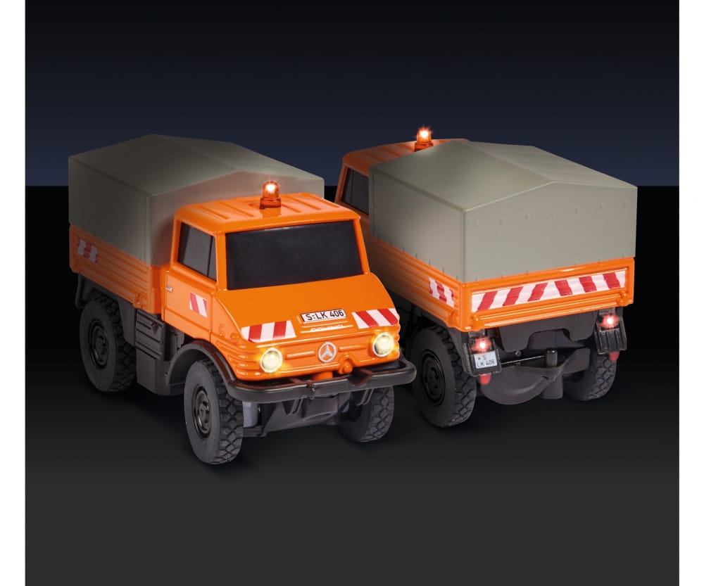 Carson RC Eisenbahn H0 1:87 MB Unimog U406 m. Anhänger