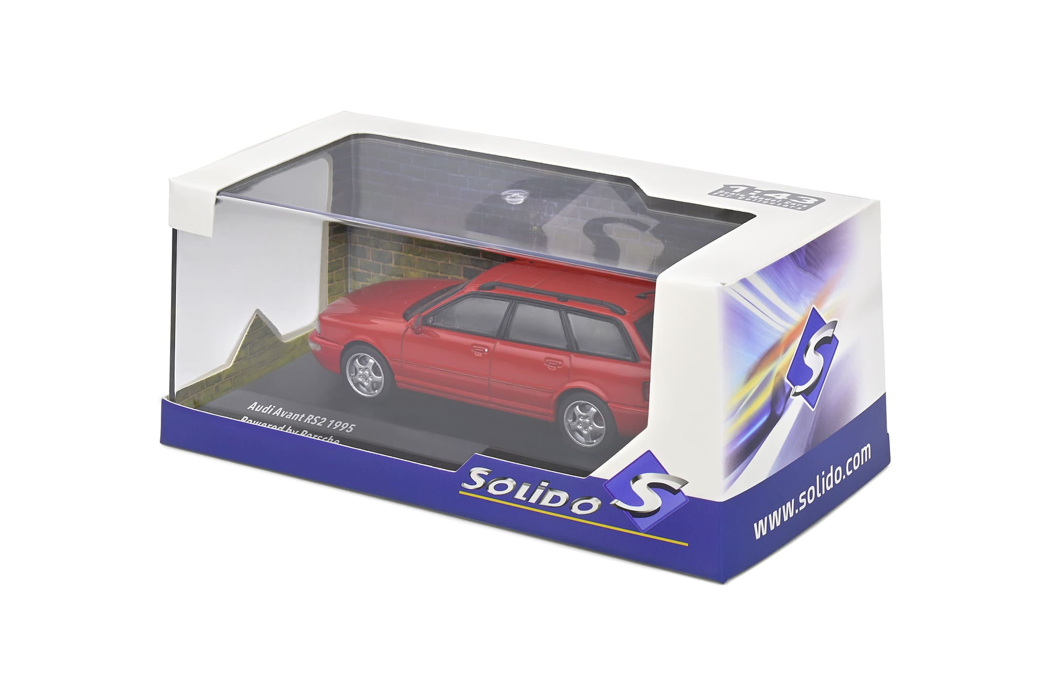Solido 1_43 Audi RS2 Avant Modell 1995 Lazer Red Detailgetreue Nachbildung