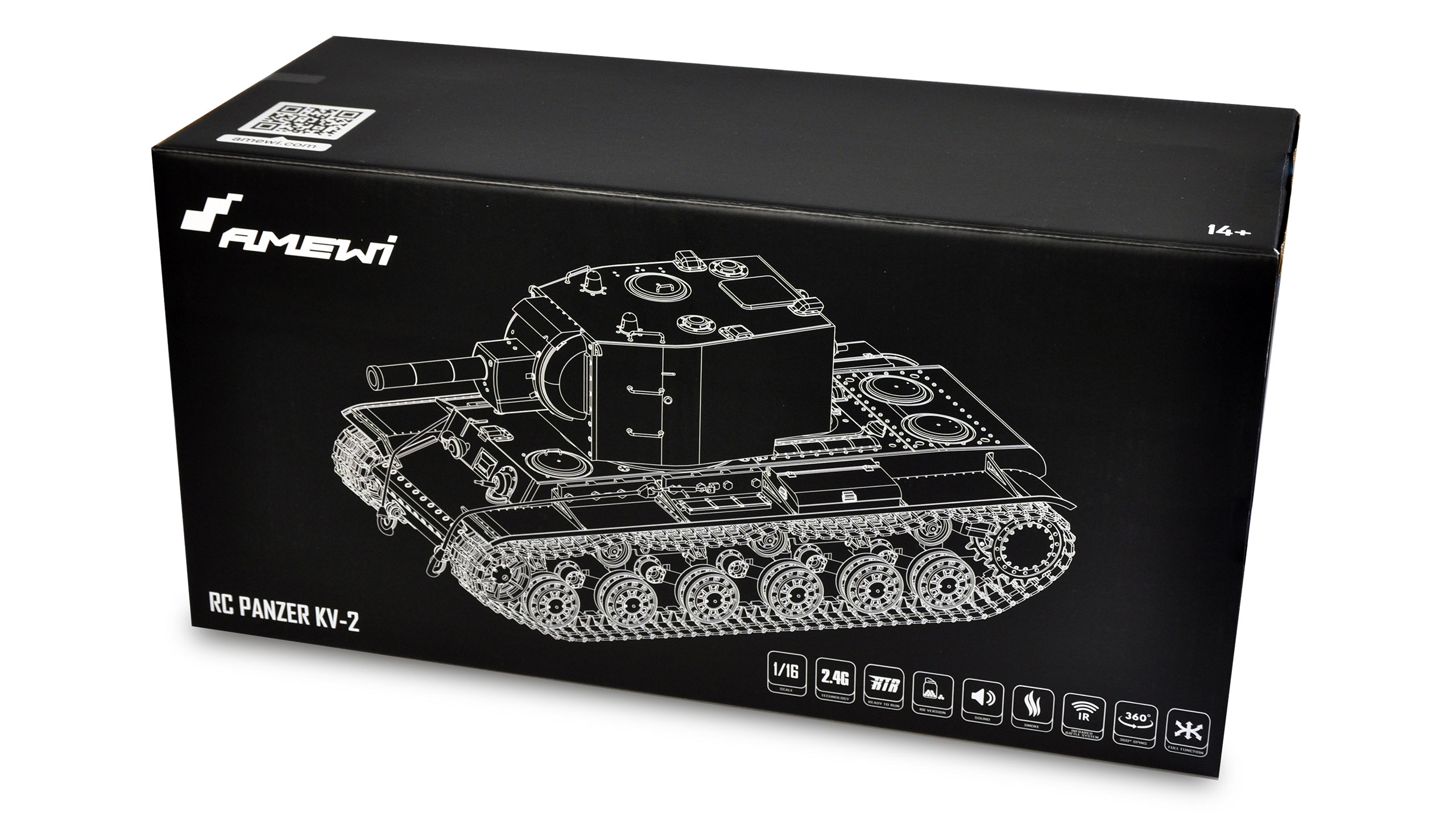 Amewi RC Panzer KV2 1:16 Advanced Line IR/BB