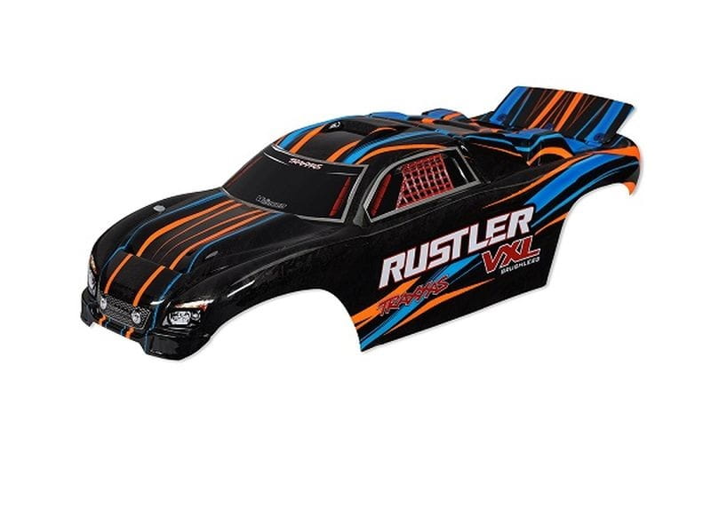Traxxas Karosserie Rustler VXL orange (lackiert + Decals) Traxxas Karosserie Rustler VXL orange _lackiert _ Decals_ - RC-Zubehoer