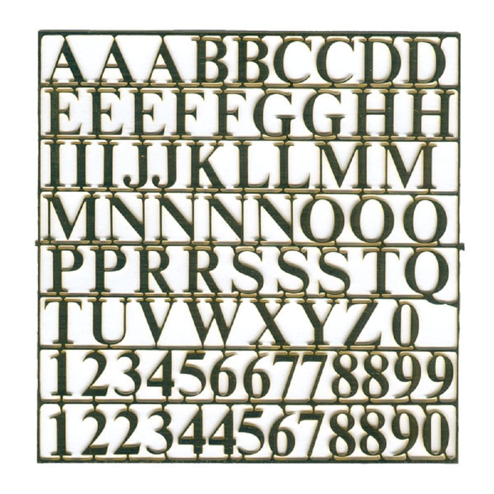Krick Buchstabensatz 10 mm Messing - RC-Zubehoer
