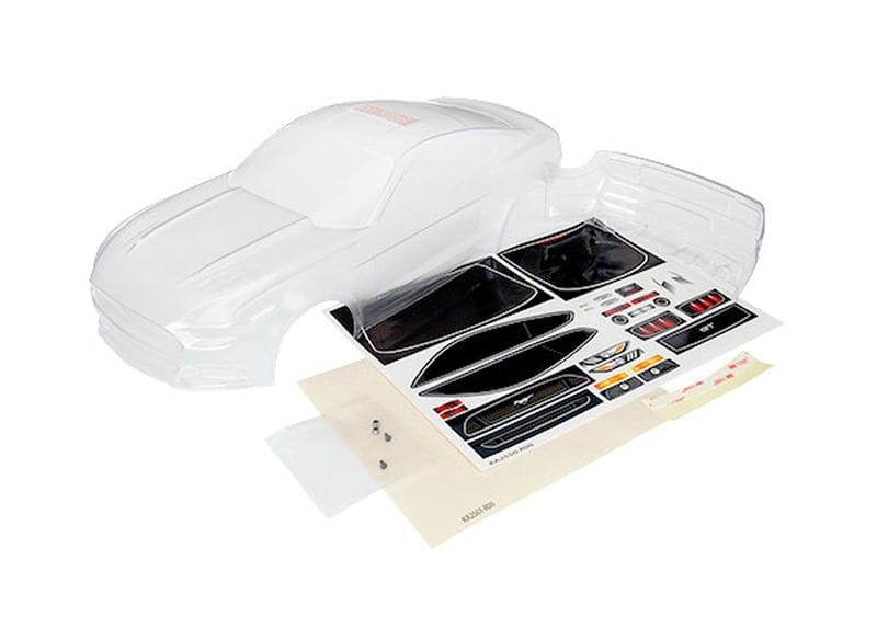 Traxxas Karosserie Ford Mustang (klar, unlackiert)/ Window Masks/ De