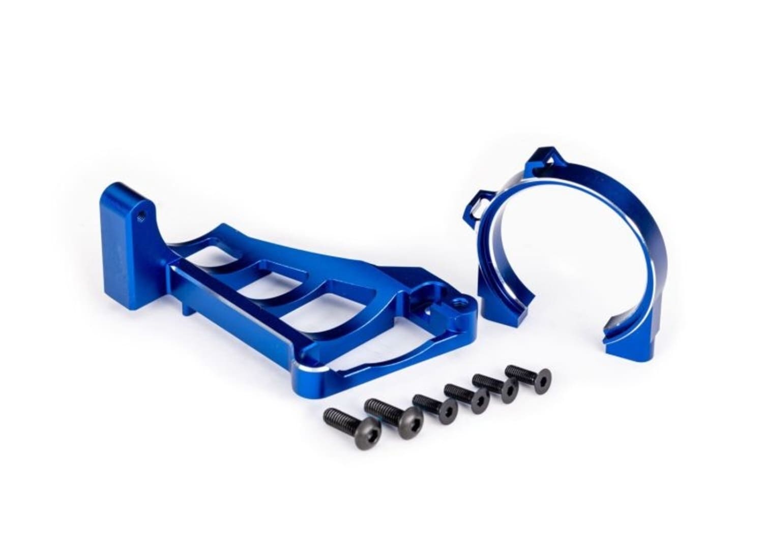 Traxxas Motorhalter Alu blau fuer TRX3461 - RC-Zubehoer
