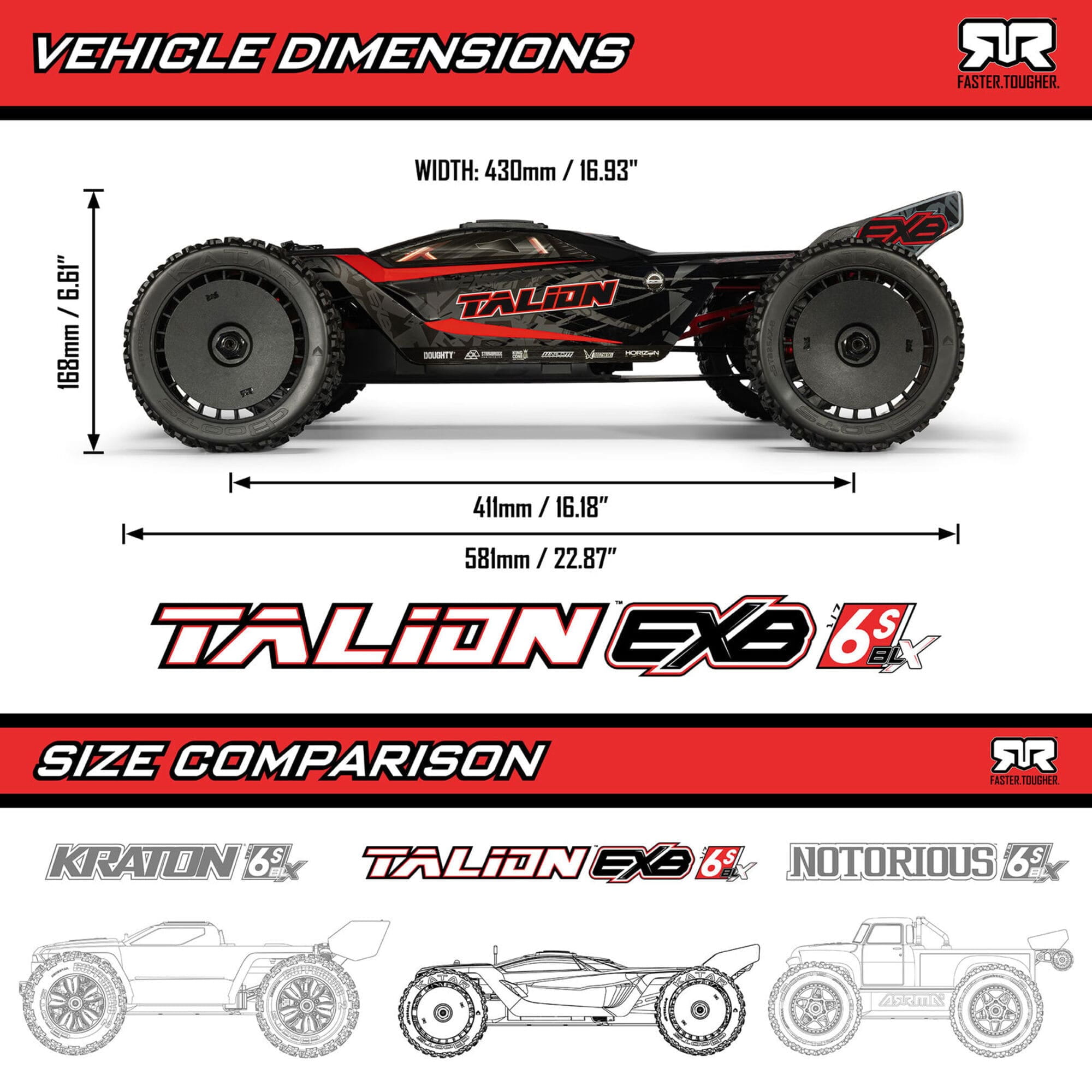 Arrma TALION 6S EXB RC Speed Truck 1_7 Brushless RTR