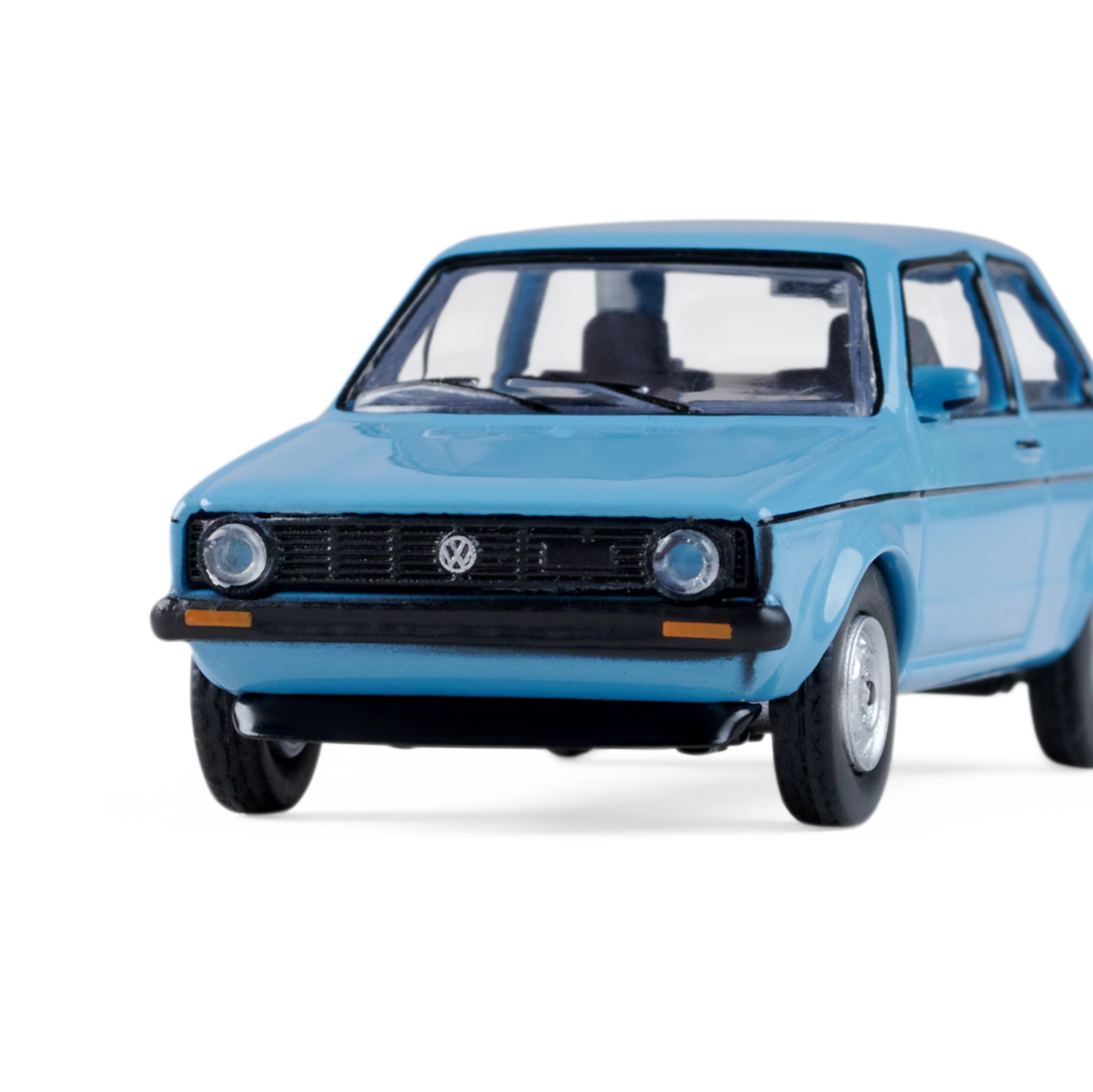 Schuco 1_64 VW Golf I Blau Standmodell