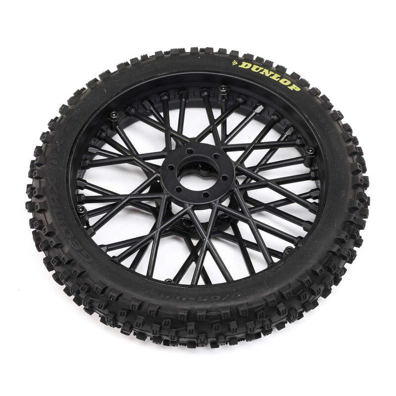 Losi Dunlop MX53 Front Motorrad Reifen Mounted Black: Promoto-MX