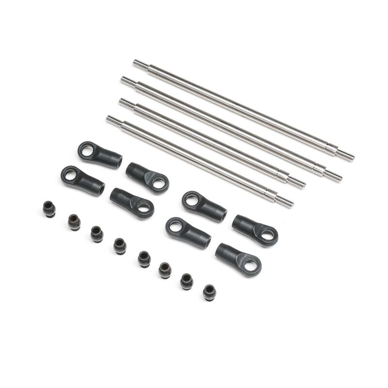 Axial Rear Upper_Lower 4WS Links Set Titanium_ AXP8 - RC-Zubehoer