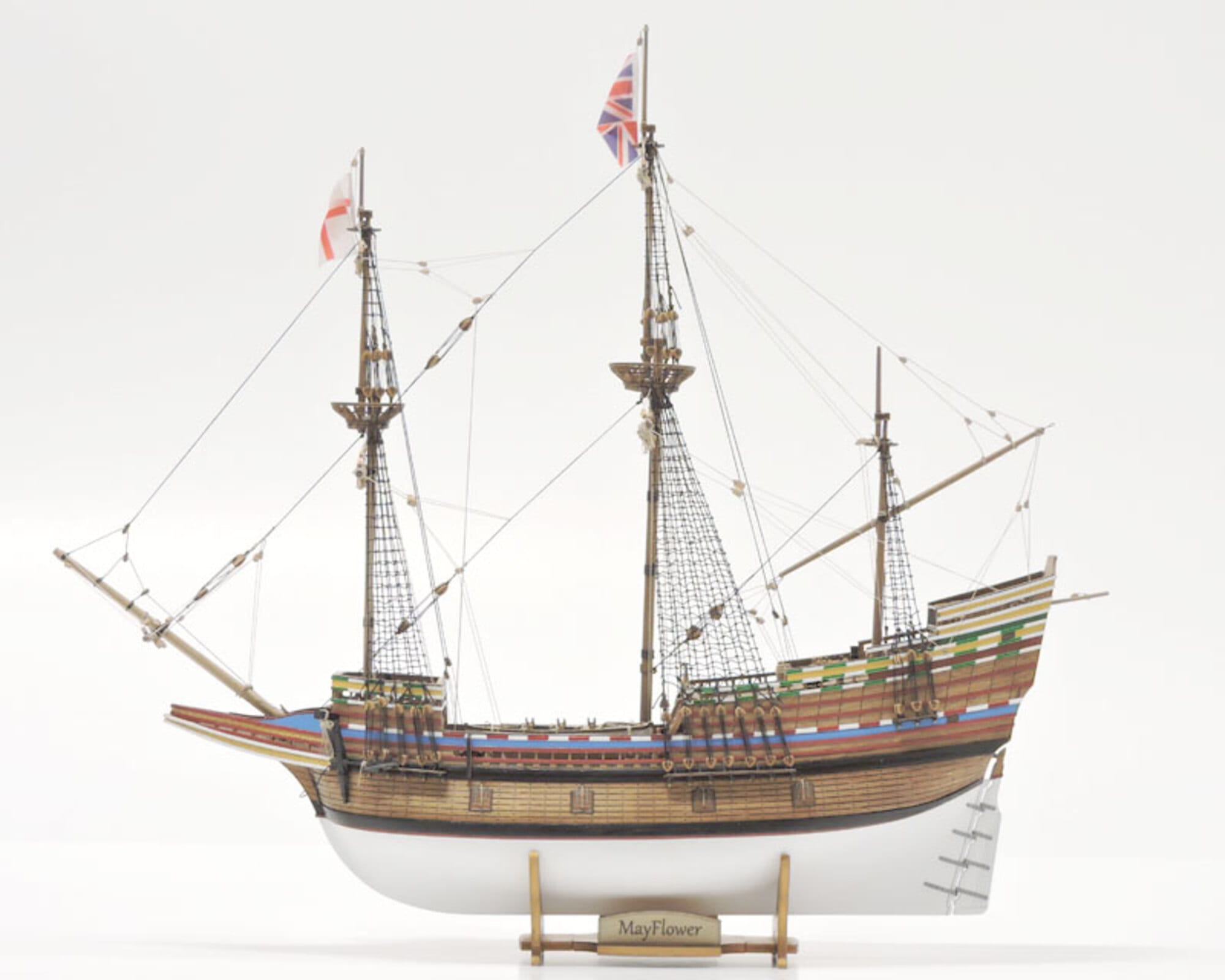 Mayflower Baukasten 1_64 - Historisches Modell der Pilgervaeter aus Holz