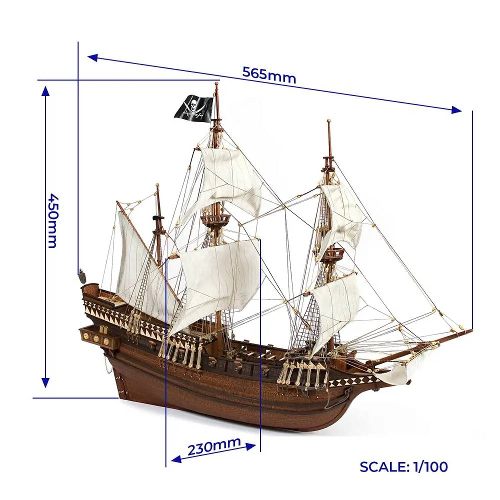 Buccaneer Piratenschiff Standmodellbausatz 1_100 - Modellzubehoer