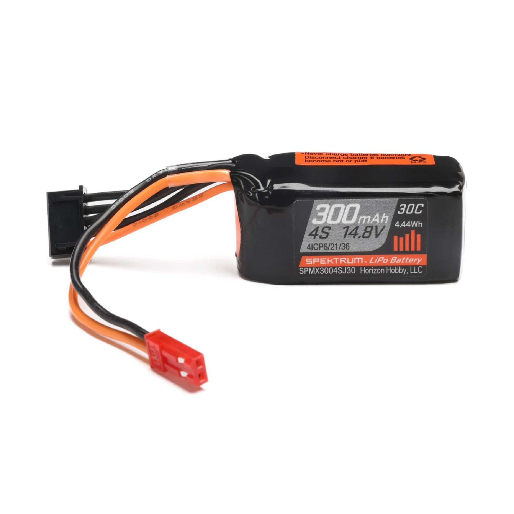 SPEKTRUM Lipo Akku 4S 300mAh Spektrum Lipo Akku 4S 14_8v 300mAh 30c JST-RCY - RC-Zubehoer