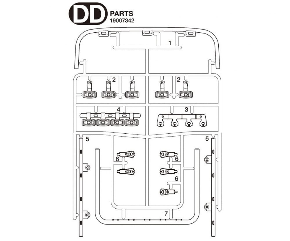 Tamiya DD-Teile Lampenbügel Scania S770 56368