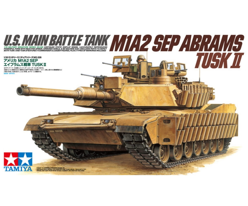 Tamiya U.S. Panzer M1A2 SEP Abrams TUSK II 1:35 Plastik Modellbau Militär Bausatz