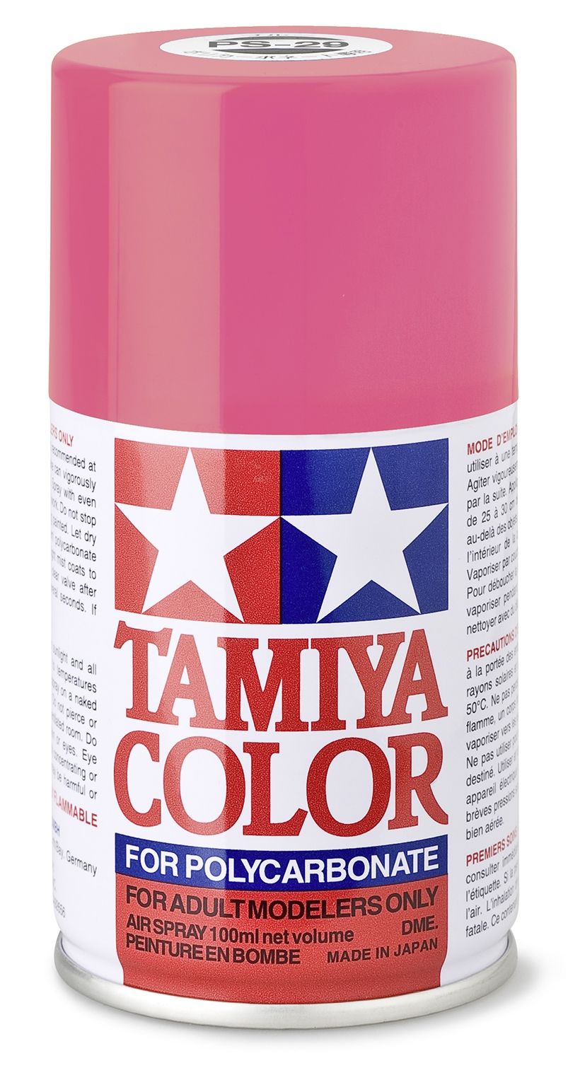 Tamiya PS-29 Neon Rosarot Sprühfarbe 100ml für Polycarbonat ( Lexanfarbe )