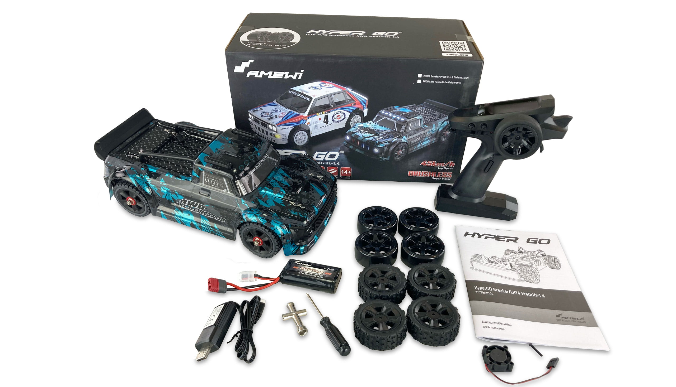 Hyper Go Breaker ProDrift-1.4 1_14 Modell mit Brushless Motor und 4WD Antrieb