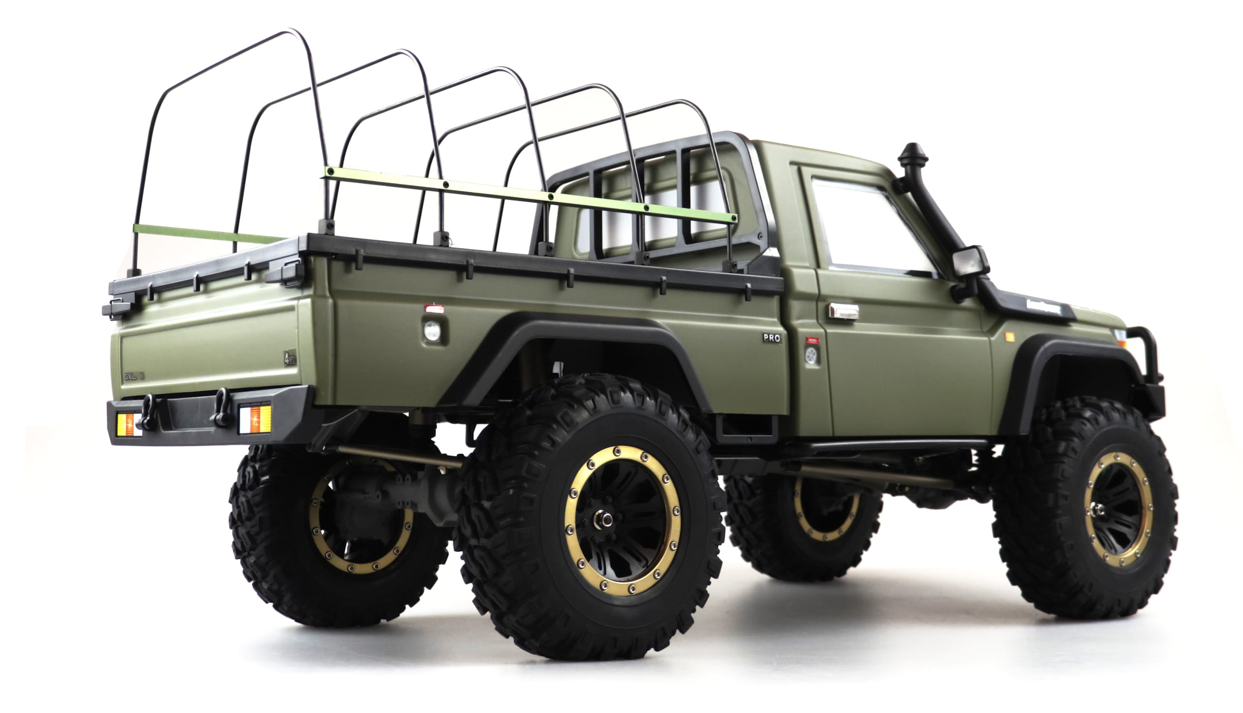 Amewi RC Scale Crawler AMXRock RCX8PS Pick-Up 1:8, RTR Militär grün