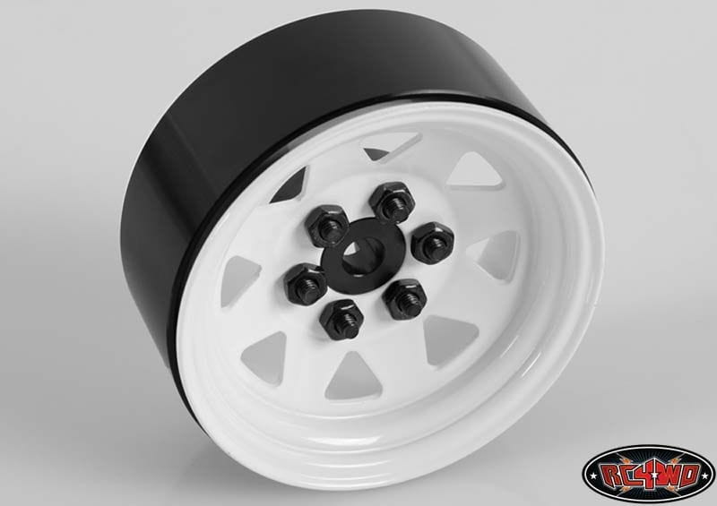 RC4WD 6 Lug Wagon 1.9 Steel Stamped Beadlock Felgen _White_ - RC-Zubehoer