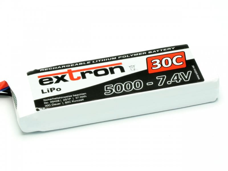 Extron LiPo Akku Extron X2 5000 - 7_4V _30C _ 60C_ - RC-Zubehoer