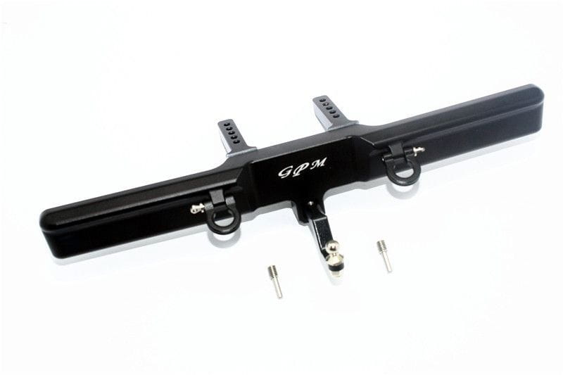GPM Alu Bumper hinten mit D-Rings_ Abschleppkupplung schwarz fuer Traxxas TRX4 Bronco - RC-Zubehoer