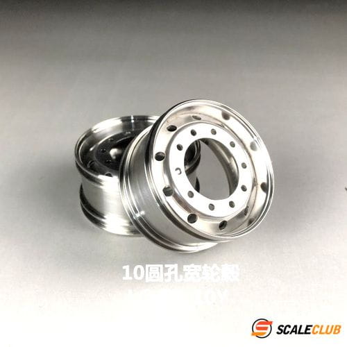 ScaleClub 1:14 Felgensatz vorne breit 10x Rund-Loch Edelstahl ScaleClub 1_14 Felgensatz vorne breit 10x Rund-Loch Edelstahl - RC-Zubehoer
