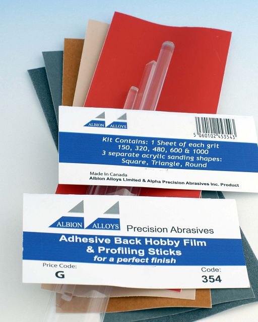 Krick Schleifpapier selbstklebend mit 3 verschiedenen Profilsticks - RC-Zubehoer