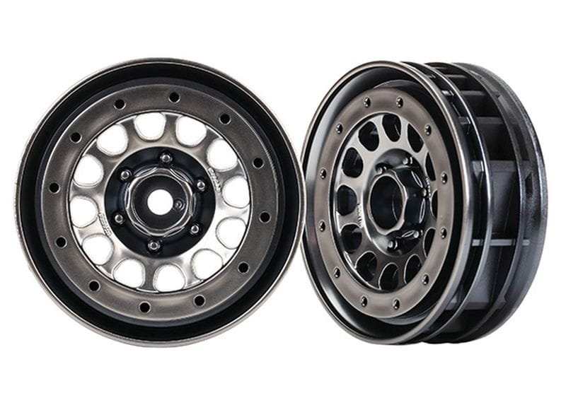 Traxxas Felgen Method 105 1.9' (black chrome, beadlock) (Ringe separ