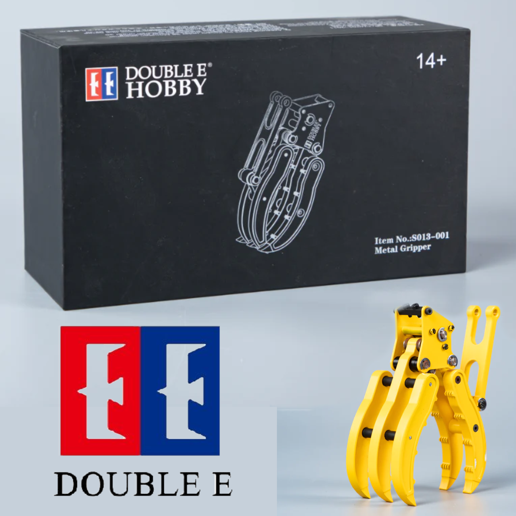 FM Double E Hobby Greifer für Bagger Volvo EC160E 1:14