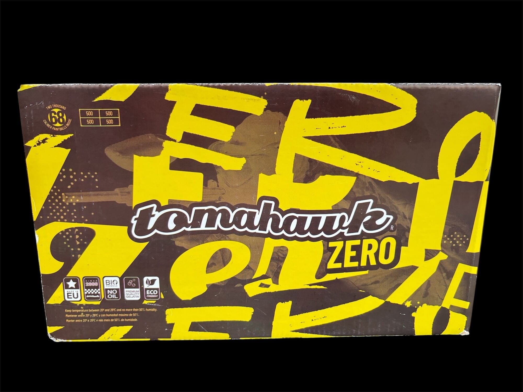 Tomahawk Zero Paintballs .68 Kaliber 1000 Stueck Field Paint Gelb