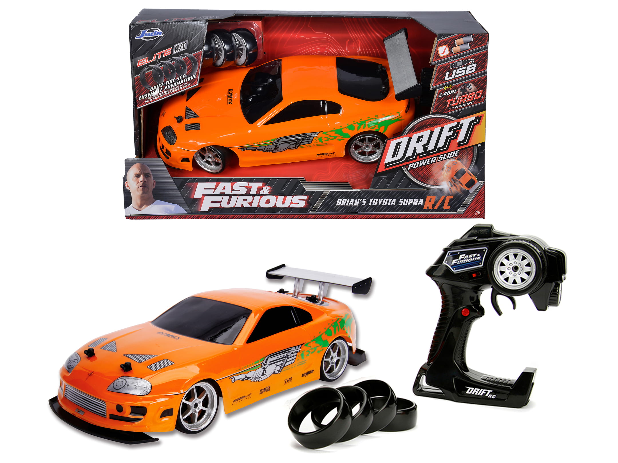 Jada RC Auto Toyota Supra 1995 Drift Fast & Furious 1:10 Jada RC Auto Toyota Supra 1995 Drift Fast & Furious 1:10