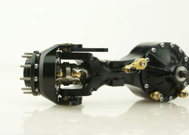 Lesu 1_16 Antriebsachse vorne ohne Durchtrieb 3_1 Metall schwarz - RC-Zubehoer