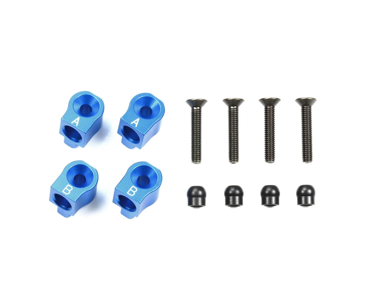 Tamiya M-07C Alu Querlenkerhalter hi./+0,5 blau