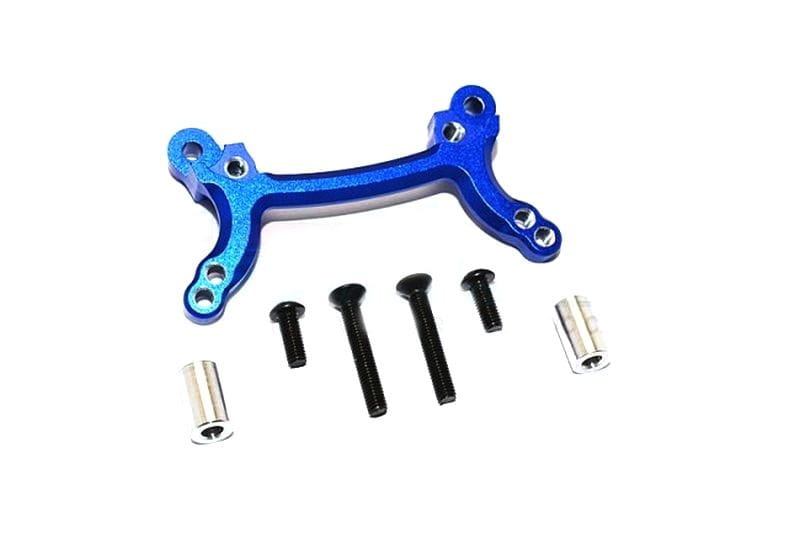 GPM ALLOY FRONT SHOCK TOWER WITH ALLOY COLLARS _ SCREWS fuer Tamiya DF-02 _ BLUE - RC-Zubehoer