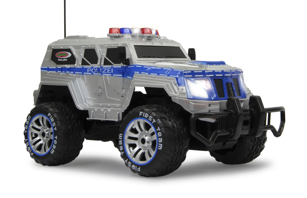 Jamara RC Polizei Panzerwagen Monstertruck 1:12 LED 27MHz