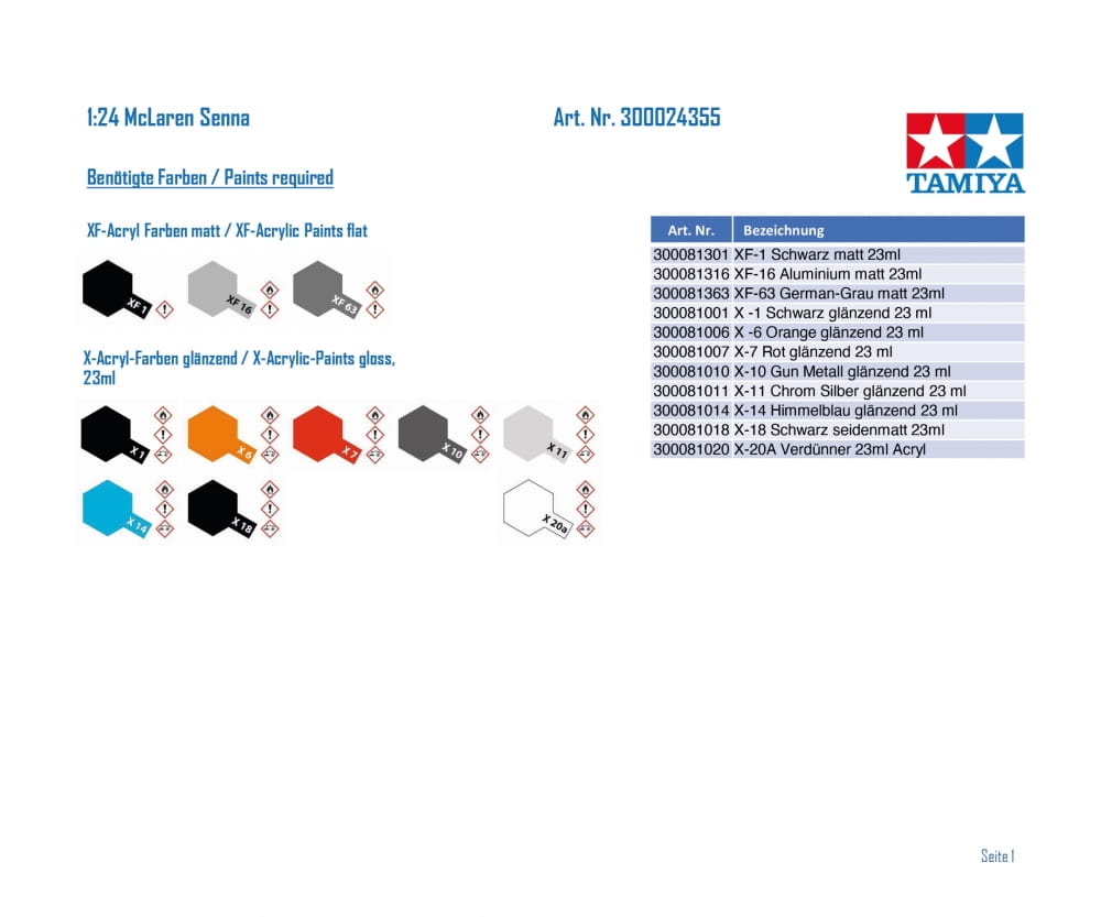 Tamiya McLaren Senna 1:24 Platik Modellbau Auto Bausatz Tamiya McLaren Senna 1_24 Platik Modellbau Auto Bausatz - RC-Zubehoer