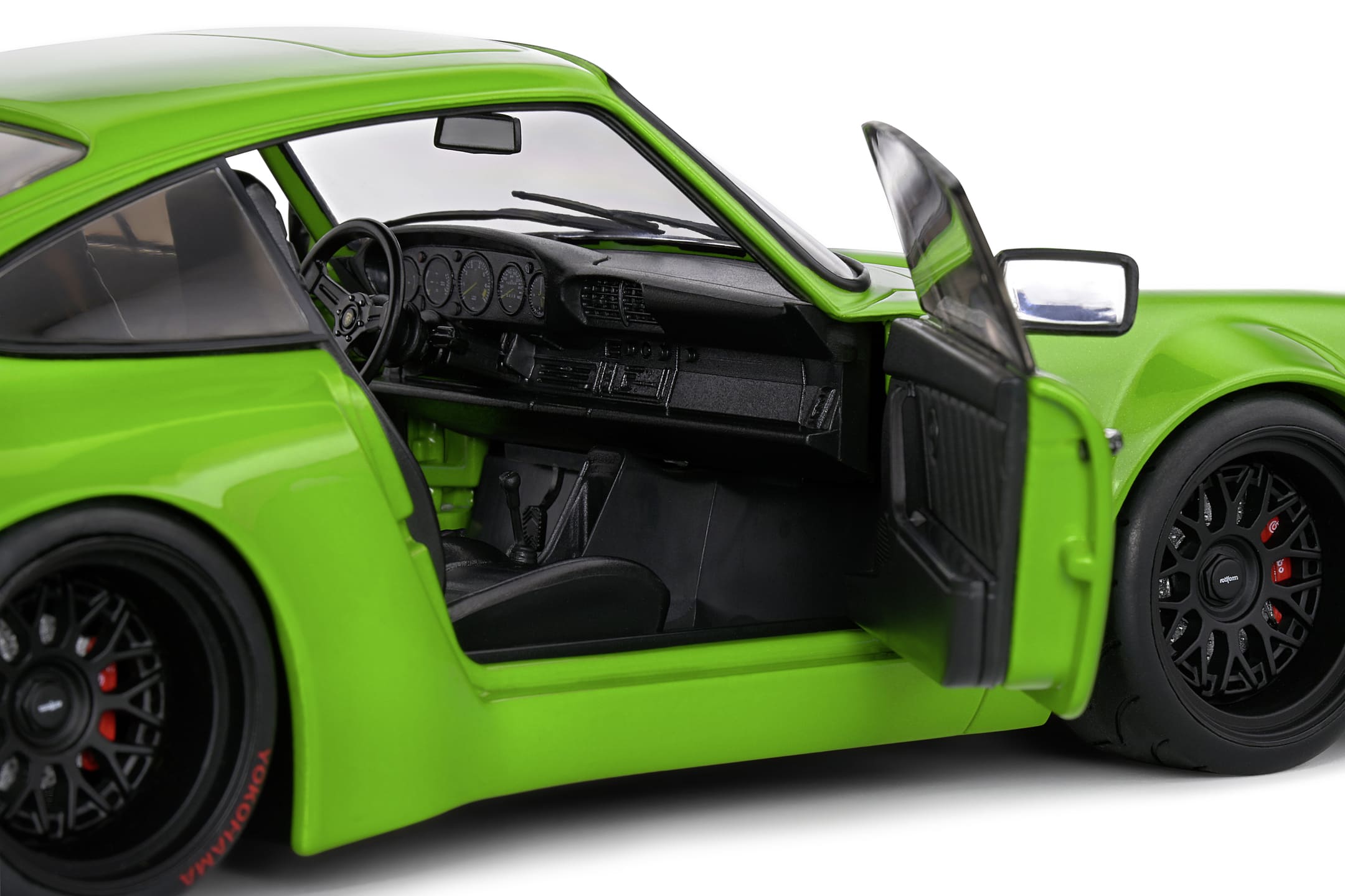Solido 1_18 Porsche KS-R 2022 Modellauto gruen - Detailgetreue Nachbildung mit Oeffnungstueren